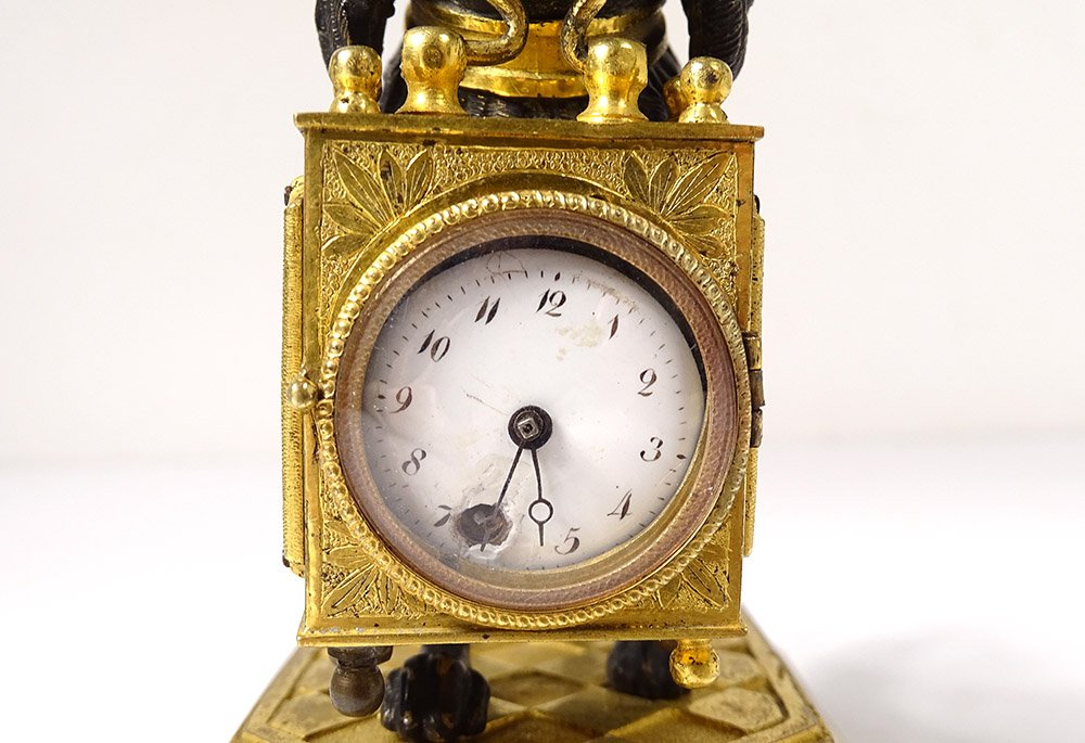 Clock Gilt Bronze Poodle Dog Berthoud Paris XIXth Century-photo-2