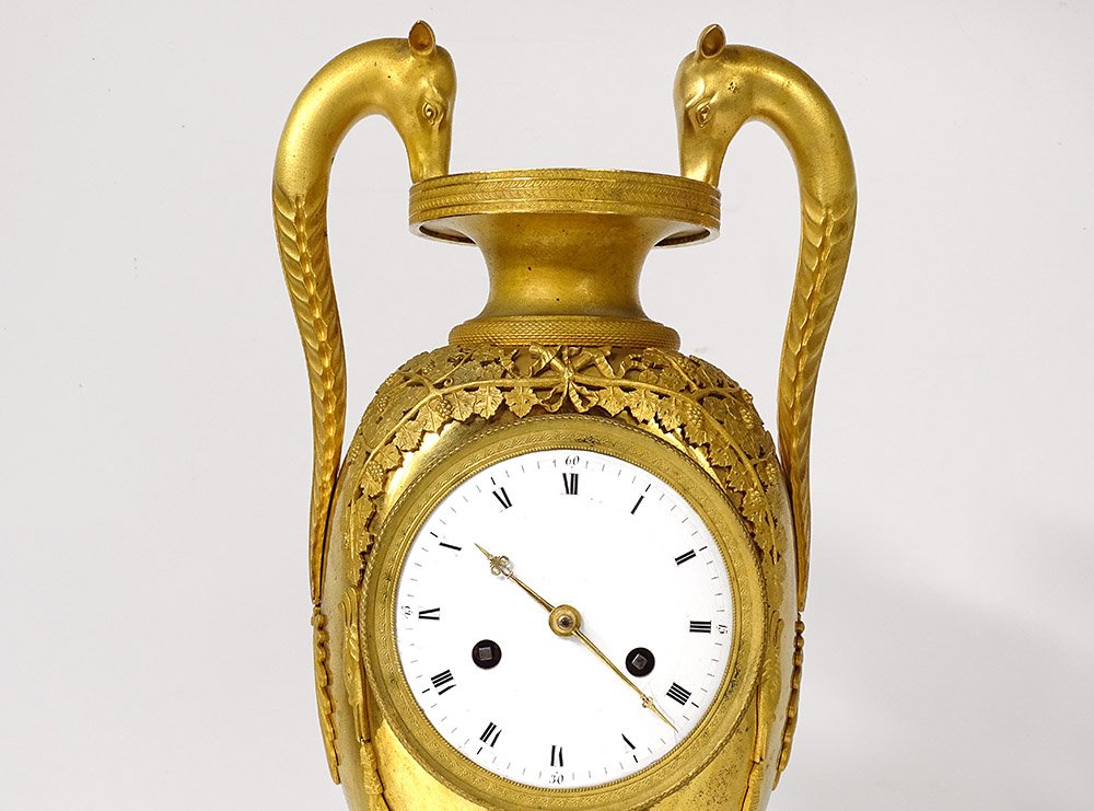 Pendulum Restoration Gilt Bronze Giraffes Zarafa Palmettes Charles X XIX-photo-2