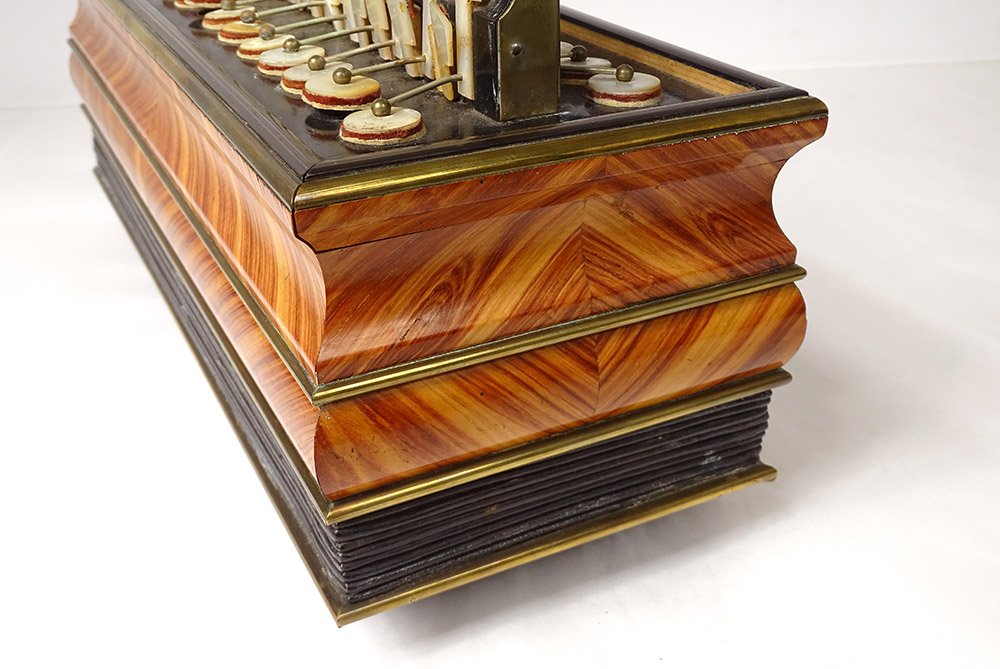 Diatonic Romantic Accordion Bois De Rose Nacre Brass Napoleon III Nineteenth-photo-7