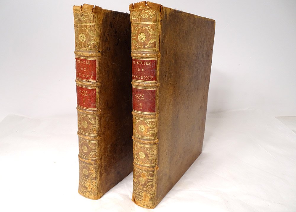 2 Livres Histoire De l'Amérique Robertson Panckoucke Paris 1778 XVIIIè-photo-4