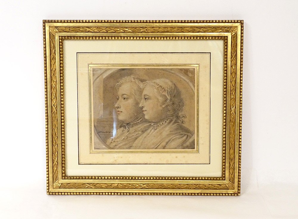 Framed Engraving By Georg Friedrich Schmidt Dated 1742 Eighteenth Time