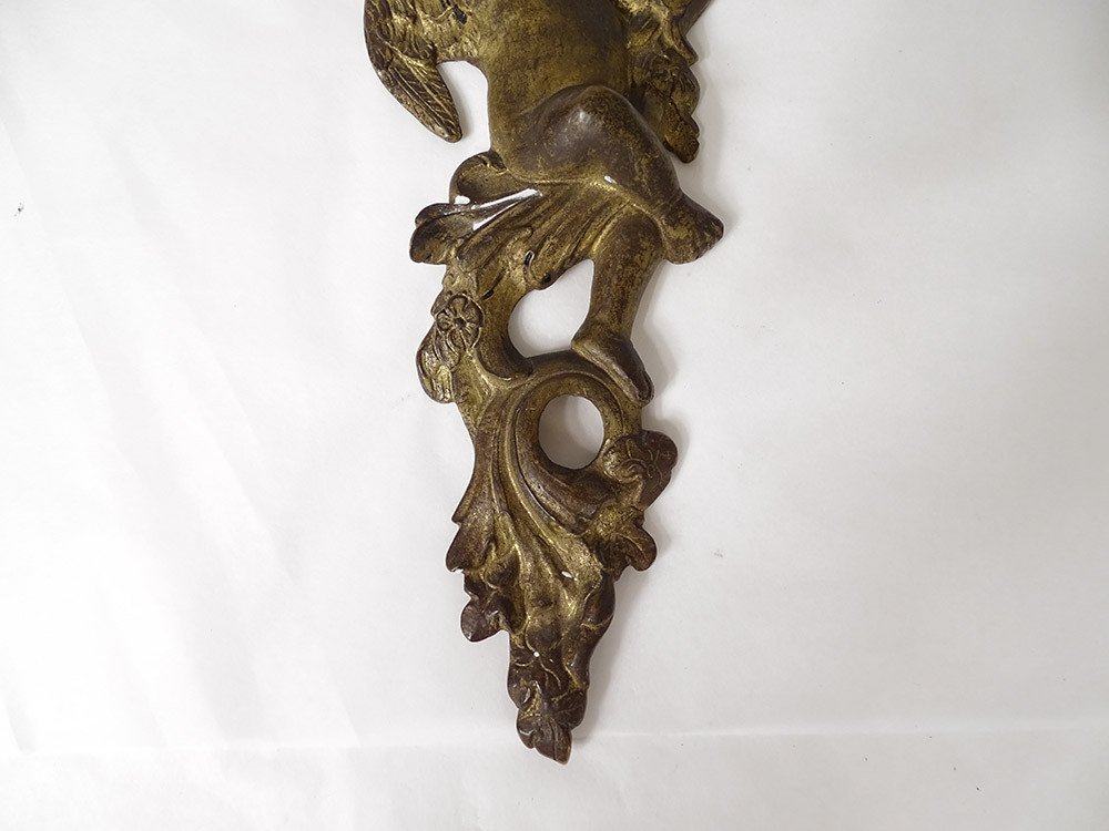 Pair Of Louis XV Period Sconces Angel Putti Eighteenth Acanthus Foliage-photo-4