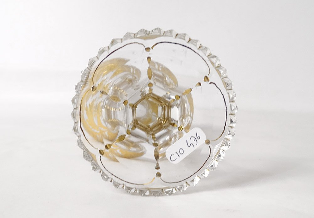 Verre Cristal Gravé Doré Baccarat Saint Louis Exposition XIXè-photo-5