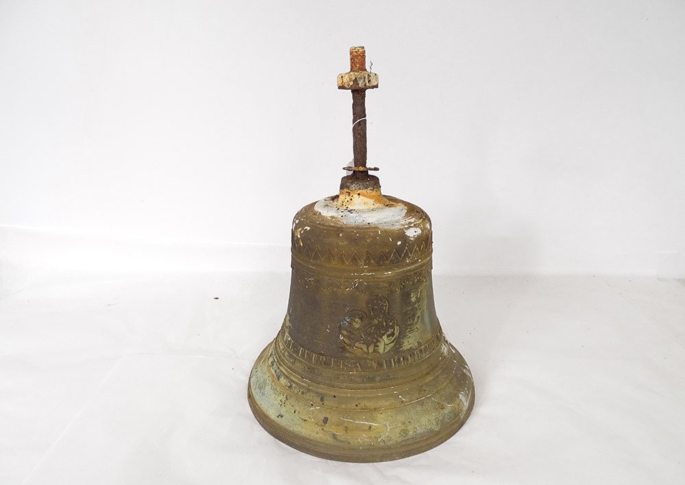 Antique Bronze Wrought Iron Property Bell French Bell XIXth Century