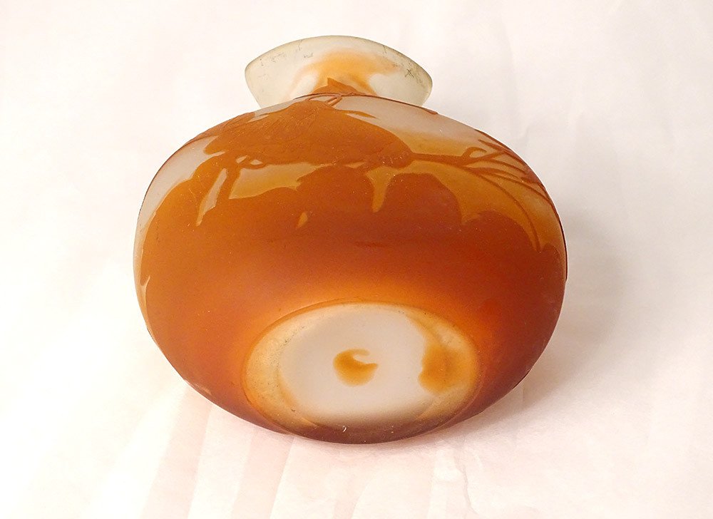 Vase Gourd Glass Paste Emile Gallé Flowers Bindweed Art Nouveau XIXth-photo-7