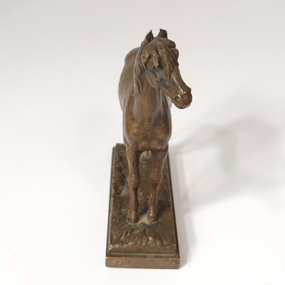 Sculpture Kaolin Stallion Thoroughbred Horse Bronze Alfred Dubucand-photo-2