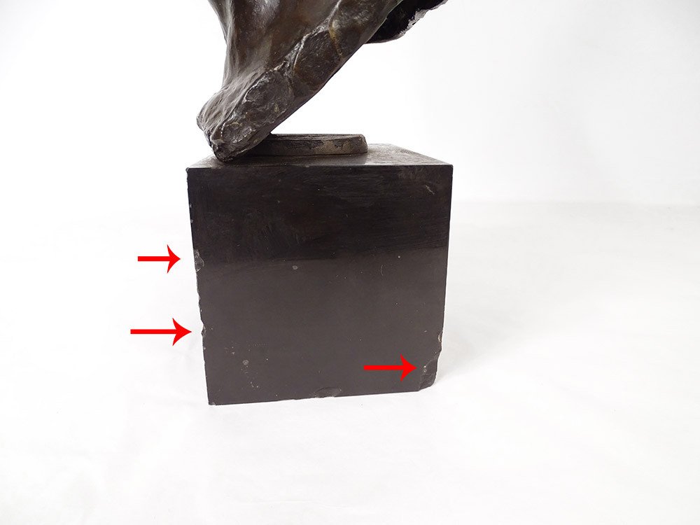 Sculpture Buste Bronze Tête Homme Fondeur Bisceglia Cire Perdue XIXè Siècle-photo-7