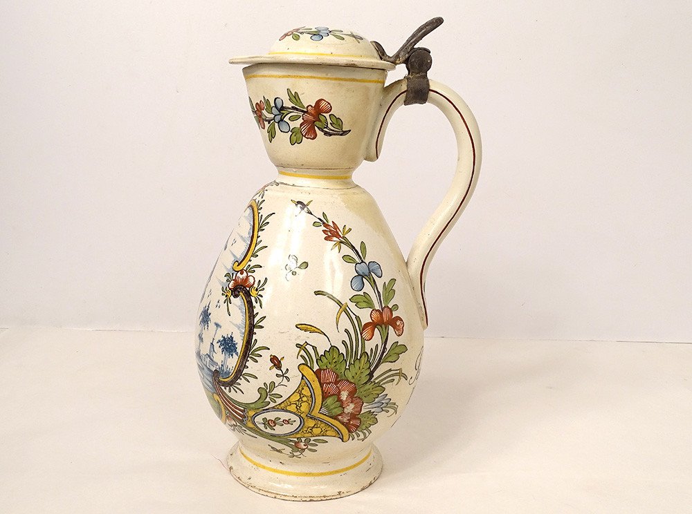 Patronymic Pitcher Earthenware South West Jacques Philippe Quinnot 1786 XVIIIth-photo-2