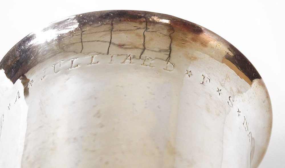 Timbale Piedouche Argent Massif Fermiers Généraux Tours 103gr XVIIIème-photo-4