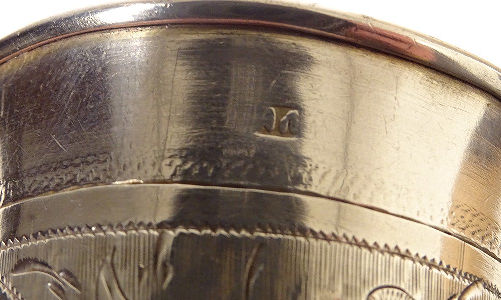 Russian Sterling Silver Vodka Goblet Moscow Monuments Foliage 62gr Nineteenth-photo-3