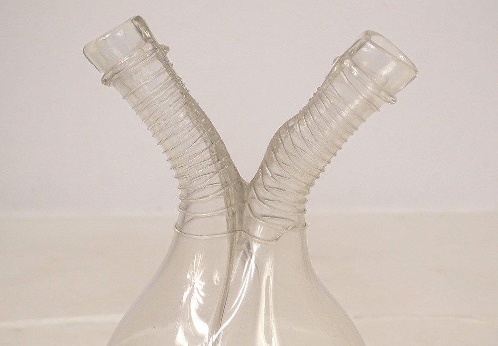 Huilier Vinaigrier Verre Soufflé Fin XVIIIème Siècle-photo-2