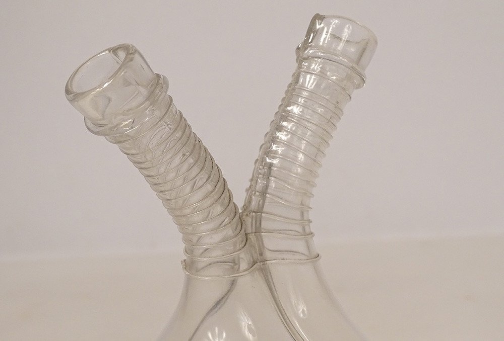 Huilier Vinaigrier Verre Soufflé Fin XVIIIème Siècle-photo-4