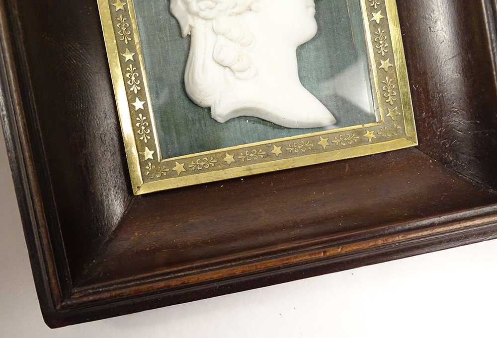 Portrait Profile Biscuit Bust Queen Marie-antoinette Miniature Early Nineteenth-photo-3