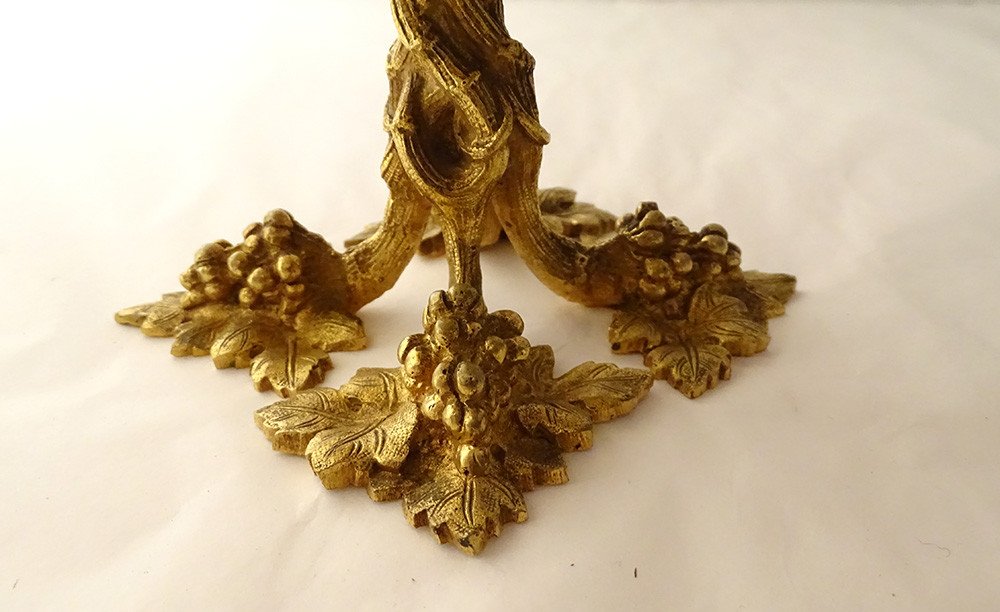 Paris Porcelain Cup Cherub Gilt Bronze Birds Vine Napoleon III Nineteenth-photo-3