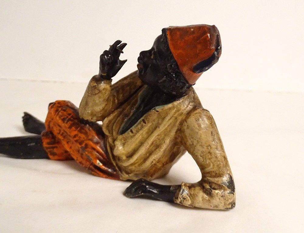 Petite Sculpture Plomb Nuremberg Personnage Orientaliste Tête Articulée 19è-photo-4