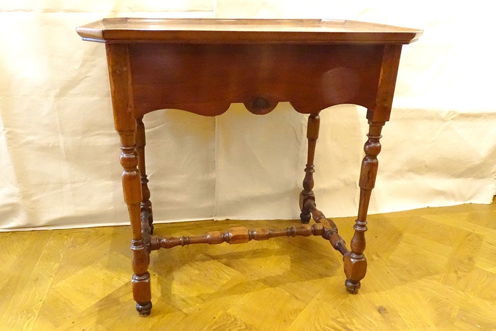 Cabaret Table Furniture Port La Rochelle Mahogany Gaïac Eighteenth Century-photo-3