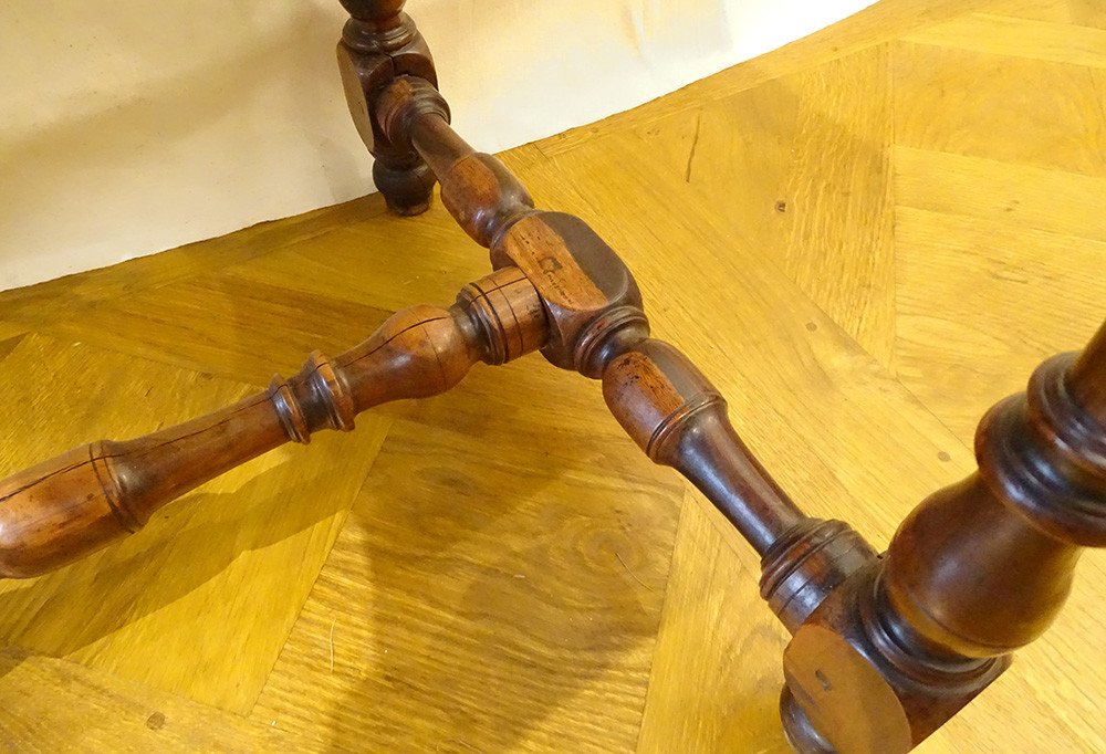 Cabaret Table Furniture Port La Rochelle Mahogany Gaïac Eighteenth Century-photo-1