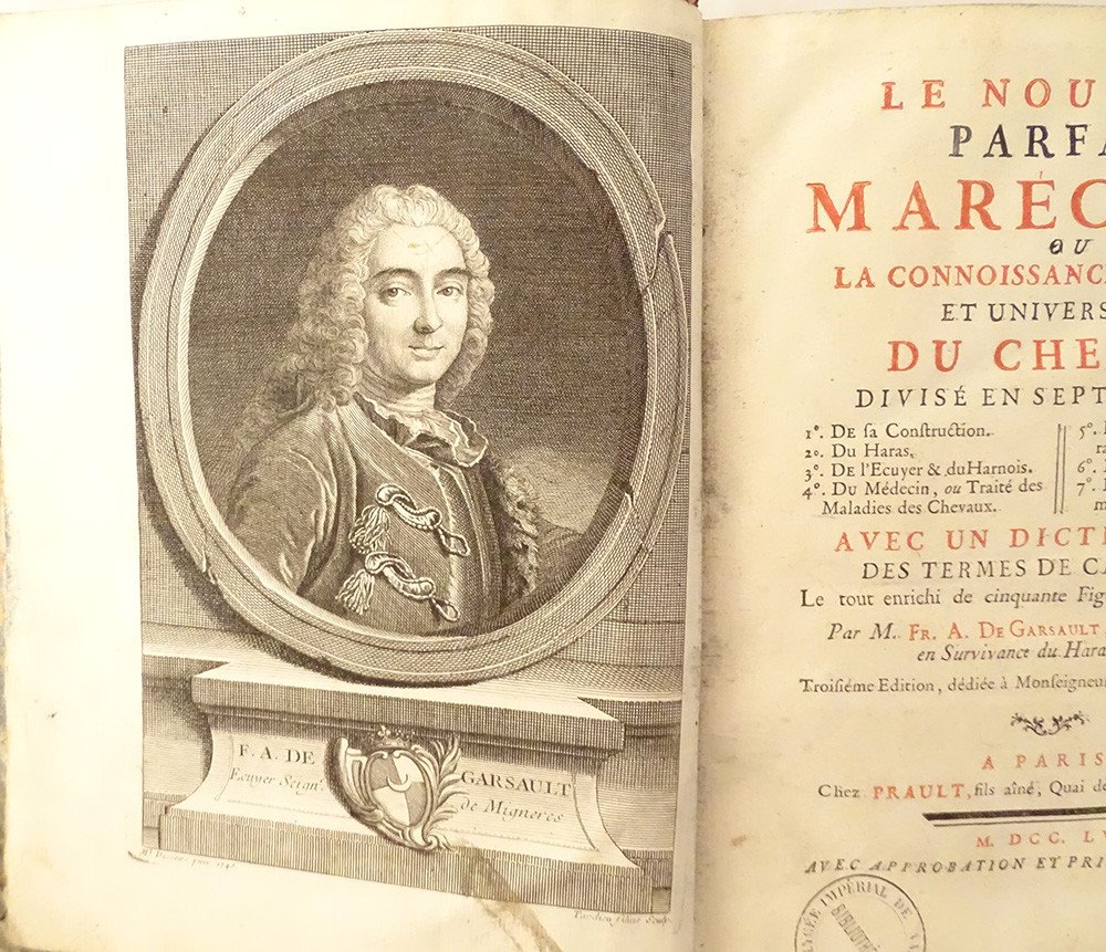 Book New Perfect Marshal Horses By Garsault Paris 1755 3rd Ed. XVIIIth-photo-2