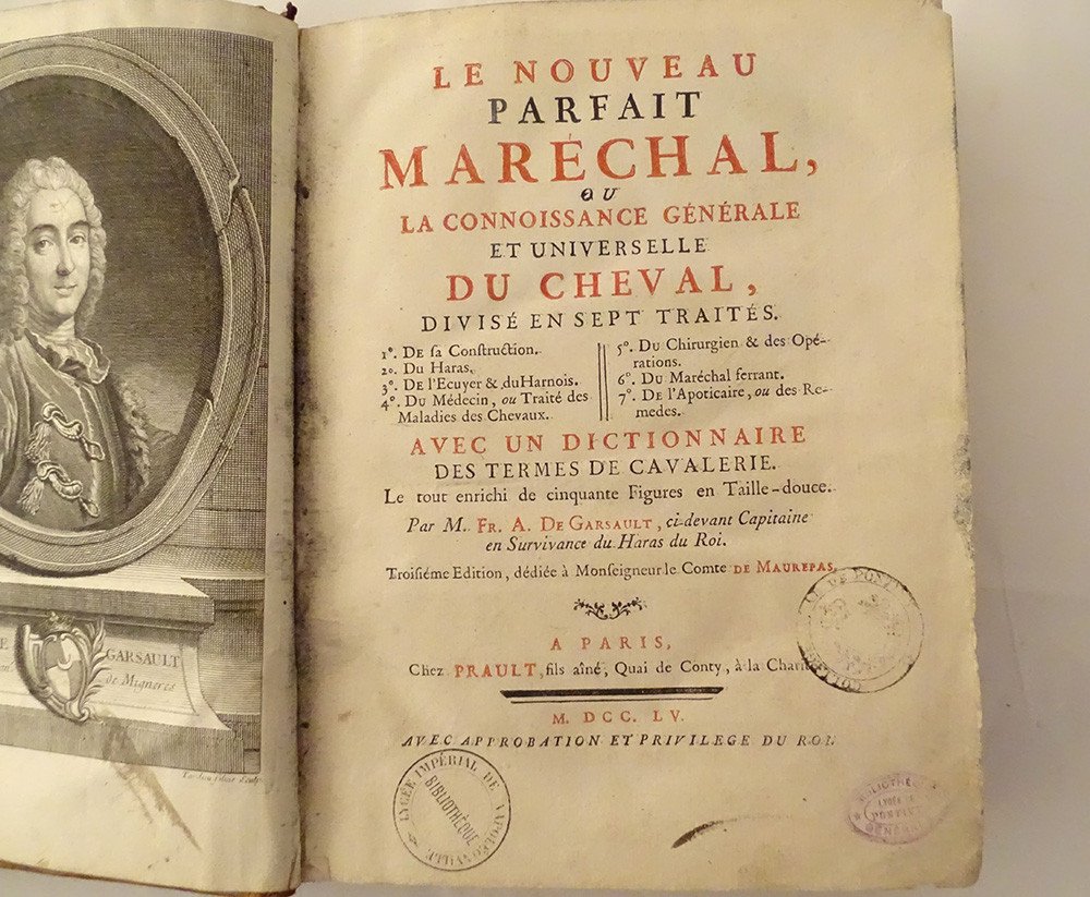 Livre Nouveau Parfait Maréchal Chevaux De Garsault Paris 1755 3è éd. XVIIIè-photo-3