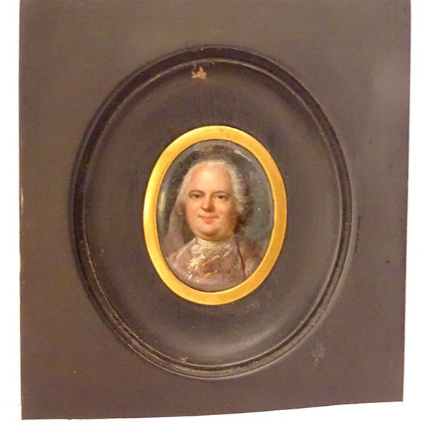 Painted Miniature Portrait Man Noble Aristocrat Gentleman Late Eighteenth