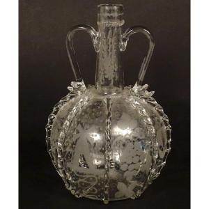 Dutch Carafe Ball Blown Glass Grape Mills Boats Eighteenth Century