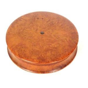 Tabatière Boîte Ronde Loupe Amboine écaille Collection Max Descaves 1848 19è