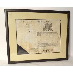 Letter Authorization Marriage Bishopric Marseille Jean-baptiste Belloy 1769 18th