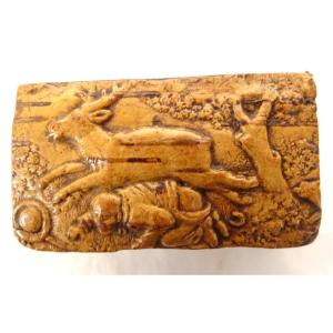 Snuffbox Wooden Box Erotic Scene Zoophile Deer Forest Nineteenth Character
