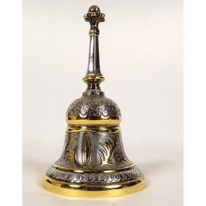 Cloche Clochette de Table Argent Vermeil Mexique Orfève Tane 146,37gr XXè