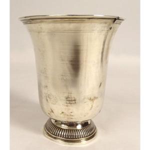 Timbale piedouche argent Fermiers Généraux orfèvre Fontaine 91,55gr XVIIIè