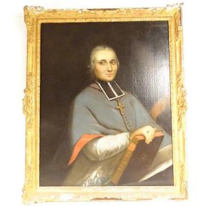 Grande HST Portrait évêque Tréguier Le Borgne de Kermorvan Bretagne XVIIIè