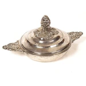 Ecuelle Couverte à Oreilles Argent Fermiers Généraux Rennes Buchet 819gr 18è