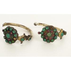 Paire boucles oreille du bélier Khras Kbach argent Maroc Jean Besancenot
