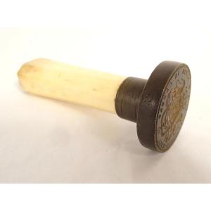 Seal Of The Vice-consulate Of Sardinia, Cannes, Italy, Bronze Coat Of Arms, 19th Century