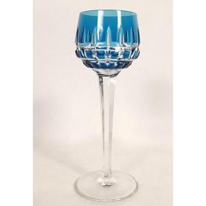 Saint-louis Colored Crystal Rhin Roemer Wine Glass, Manhattan Model, 20th Century