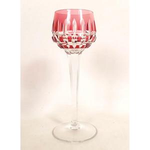 Rhin Roemer Saint-louis Crystal Wine Glass, Manhattan Model, 20th Century