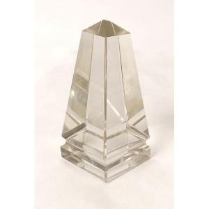 Decorative Cut Crystal Obelisk 20th Century Collection