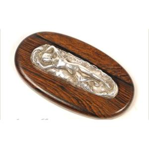 Petite sculpture miniature argent Femme nue Art Nouveau XIXème siècle