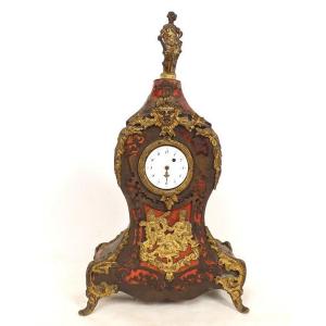18th-century Boulle Marquetry Cartel Clock With Bronze Figures Of Mars, Cupid, And Venus