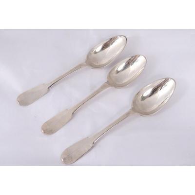 3 Spoons Sterling Silver Farmers General XVIII Vannes Dash 205gr