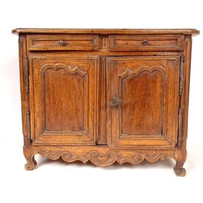 Small Buffet Louis XV Rustic Cherry Carved Hearts XVIIIth