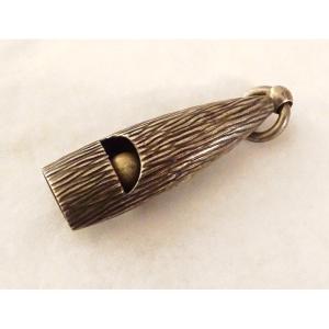 Miniature Whistle Charm Jewel Silver Metal XIXth Century