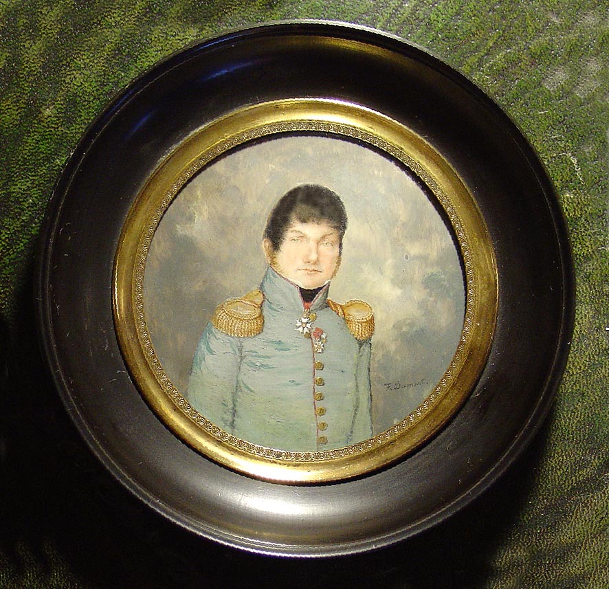  19th  Miniature Portrait Of Officer