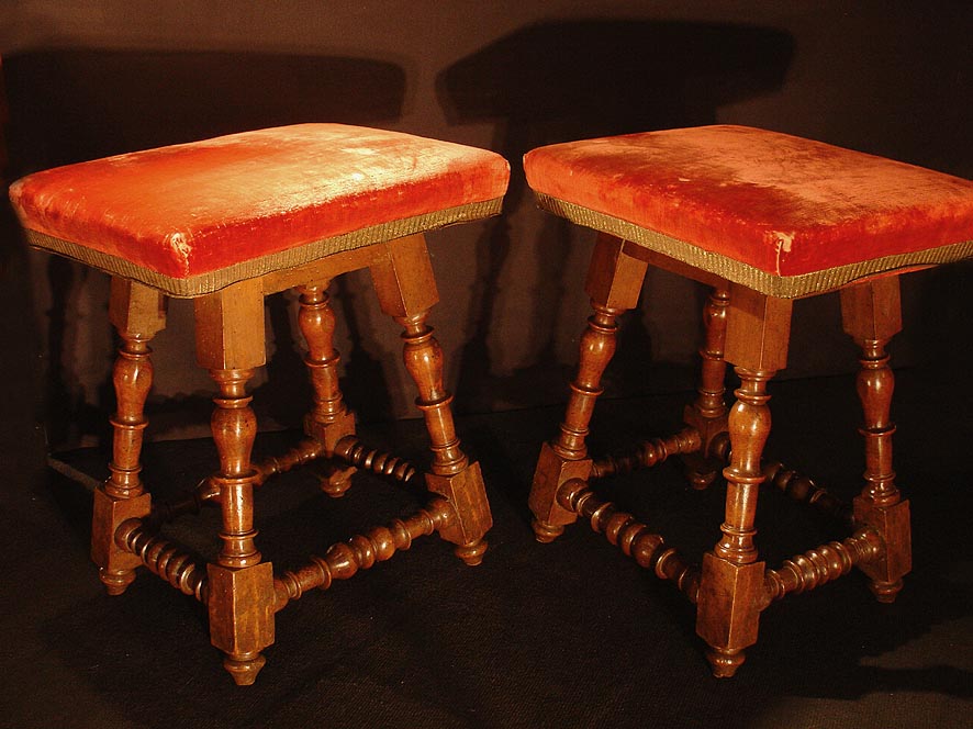 17th Century Pair Of Stools