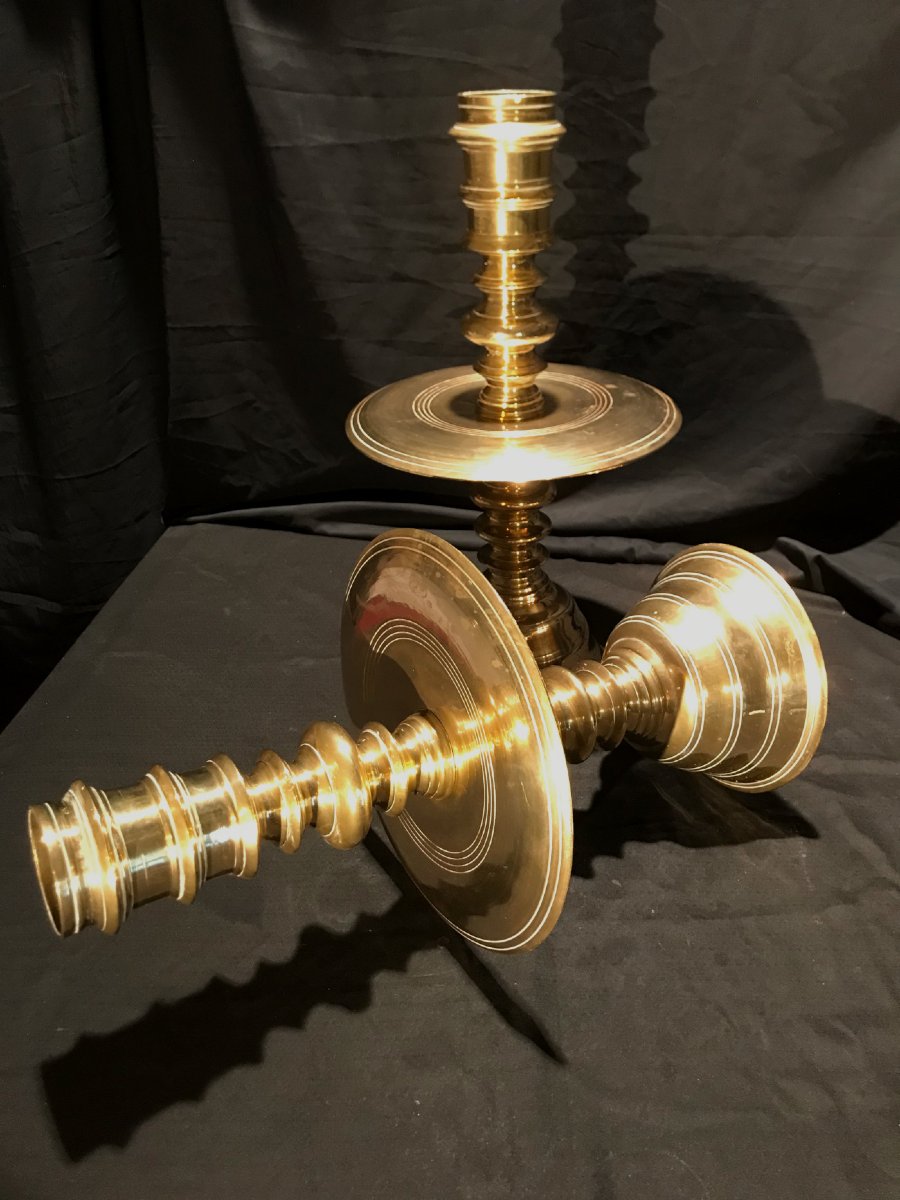Paire de grands chandeliers -photo-2