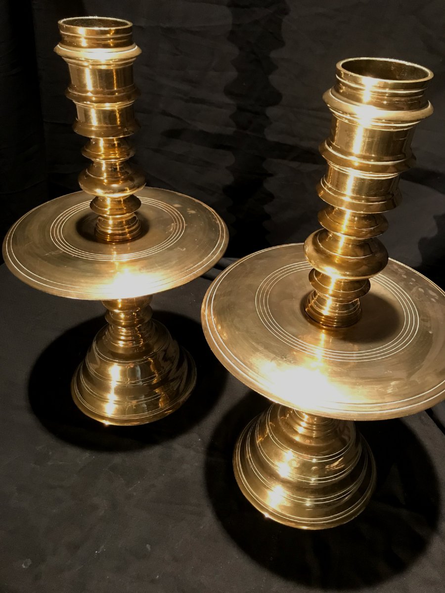 Paire de grands chandeliers -photo-4