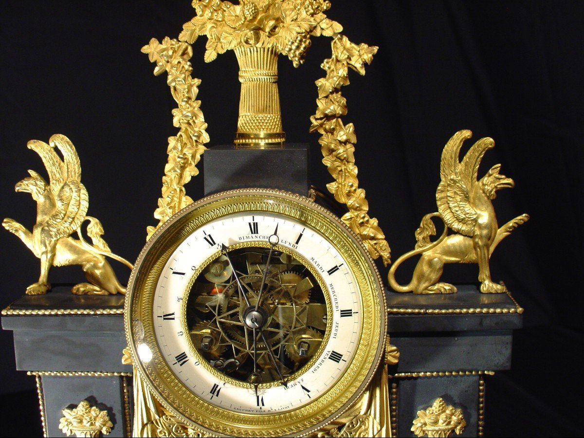 18th Century French Skeleton Clock-photo-2