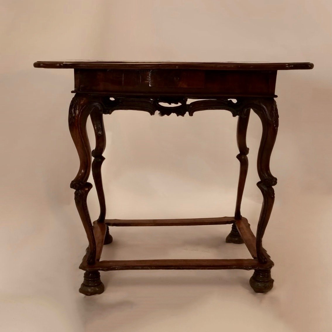 18th Century German Baroque Table With Magnificent Marquetry-photo-3