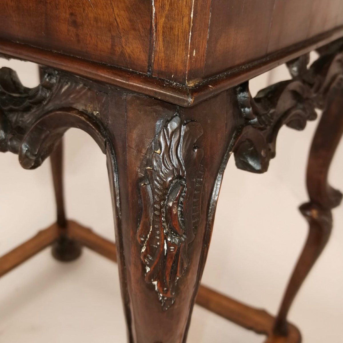 18th Century German Baroque Table With Magnificent Marquetry-photo-5