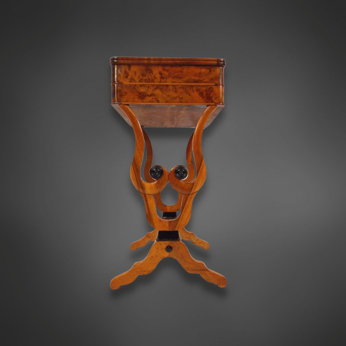 Lyra Biedermeier Coffee Table Circa 1840 In Walnut-photo-6